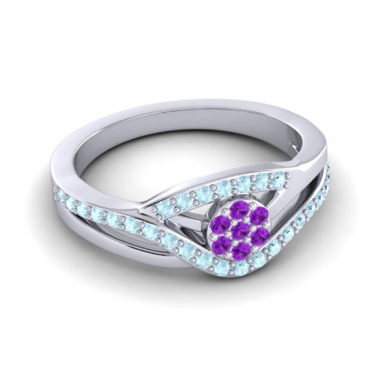 Simple Floral Pave Zami Ring