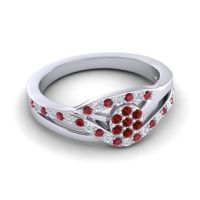 Simple Floral Pave Zami Ring