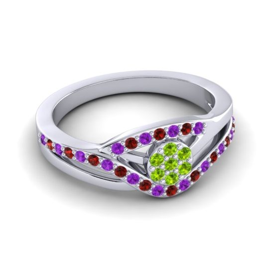 Simple Floral Pave Zami Ring