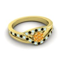 Simple Floral Pave Zami Ring