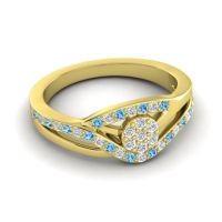 Simple Floral Pave Zami Ring