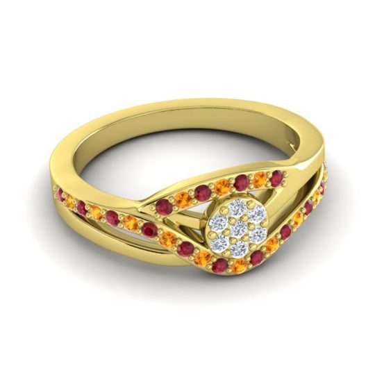 Simple Floral Pave Zami Ring