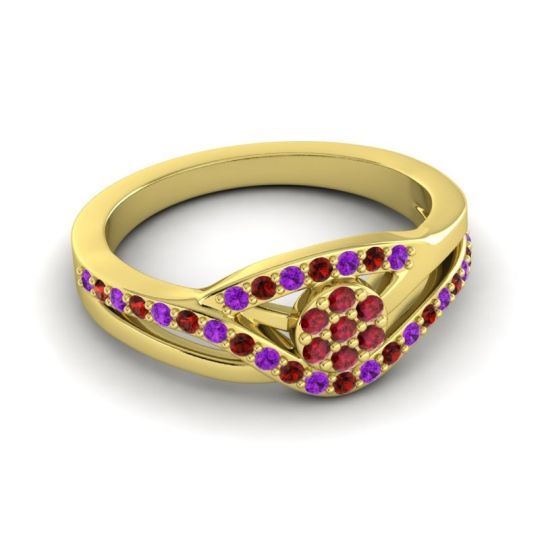 Simple Floral Pave Zami Ring