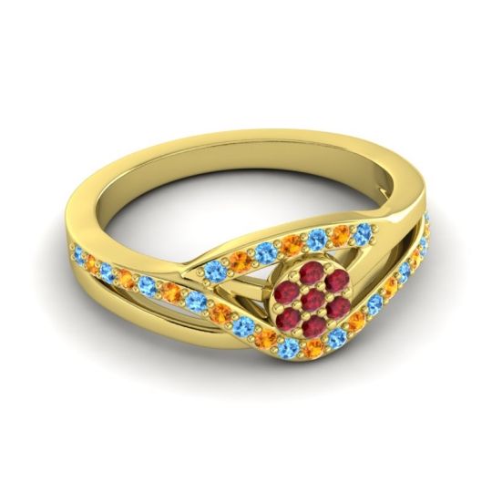 Simple Floral Pave Zami Ring