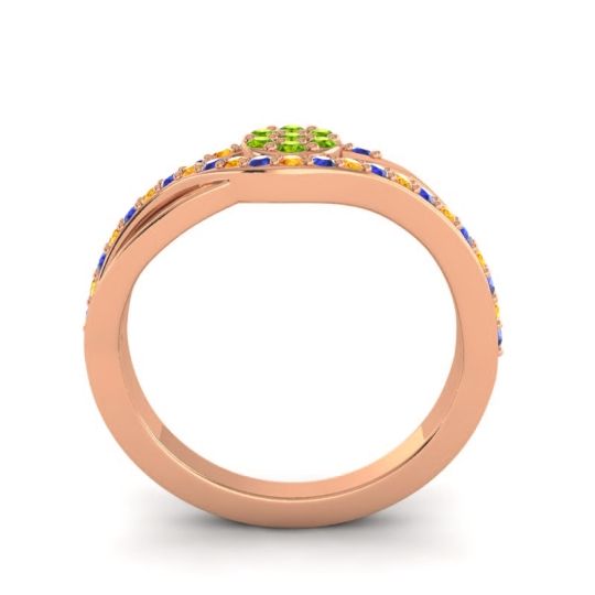 Simple Floral Pave Zami Ring