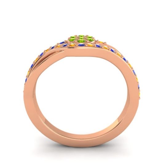 Simple Floral Pave Zami Ring