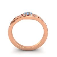 Simple Floral Pave Zami Ring