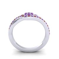 Simple Floral Pave Zami Ring