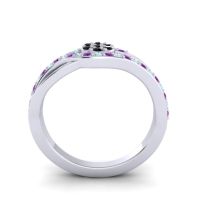 Simple Floral Pave Zami Ring