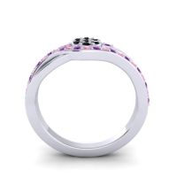 Simple Floral Pave Zami Ring