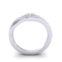 Simple Floral Pave Zami Ring