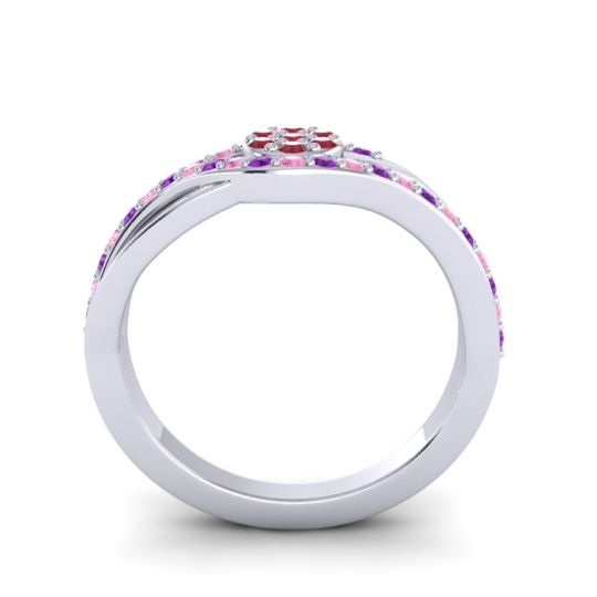 Simple Floral Pave Zami Ring