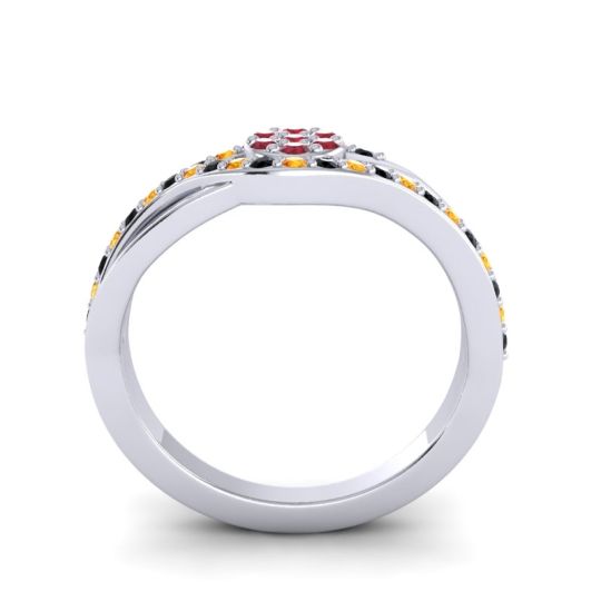 Simple Floral Pave Zami Ring