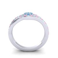 Simple Floral Pave Zami Ring