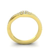 Simple Floral Pave Zami Ring