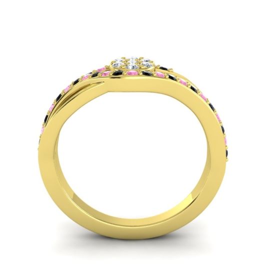 Simple Floral Pave Zami Ring