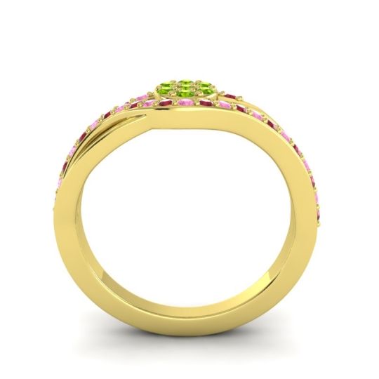 Simple Floral Pave Zami Ring