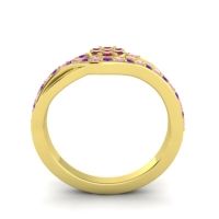 Simple Floral Pave Zami Ring