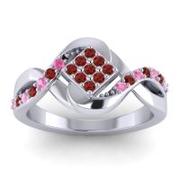 Garnet Fashion Ring In 14k White Gold With Pink Tourmaline – Pratika Simple Ring