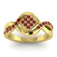 Ruby Fashion Ring In 14k Yellow Gold With Garnet – Pratika Simple Ring