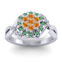 Simple Floral Pave Varada Ring