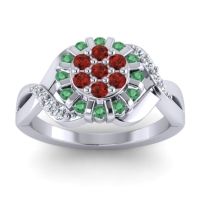 Simple Floral Pave Varada Ring