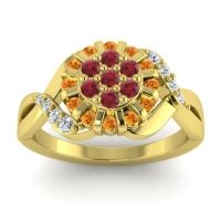 Simple Floral Pave Varada Ring