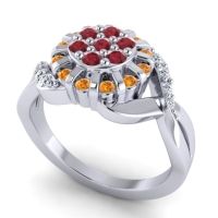 Simple Floral Pave Varada Ring