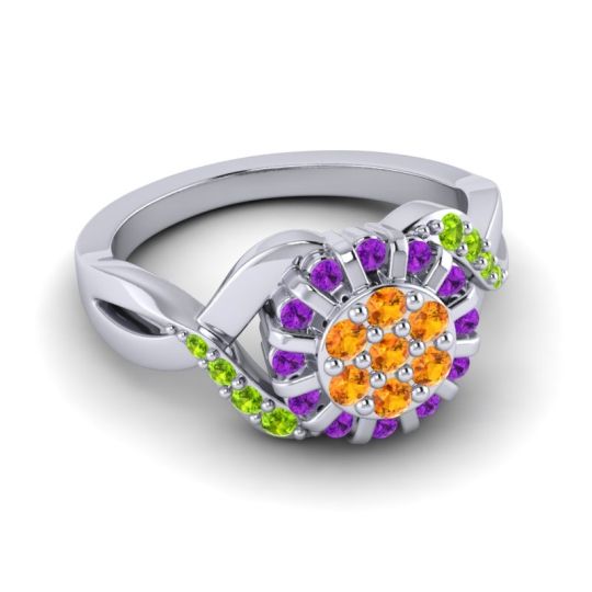 Simple Floral Pave Varada Ring