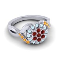 Simple Floral Pave Varada Ring