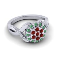 Simple Floral Pave Varada Ring