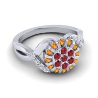 Simple Floral Pave Varada Ring