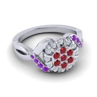 Simple Floral Pave Varada Ring