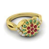 Simple Floral Pave Varada Ring