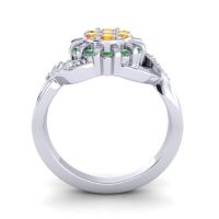 Simple Floral Pave Varada Ring