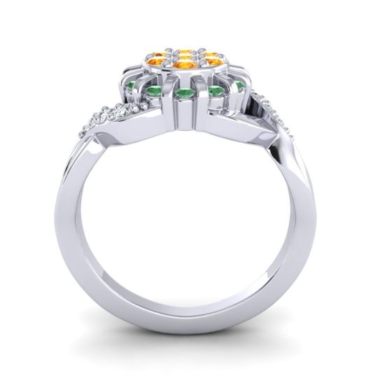 Simple Floral Pave Varada Ring