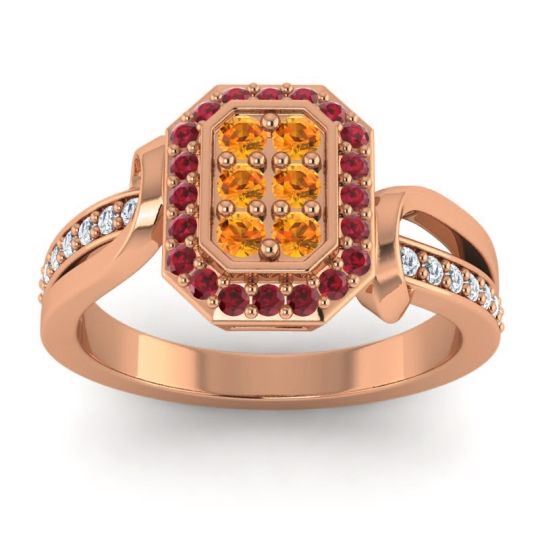 Simple Modern Pave Citra Ring