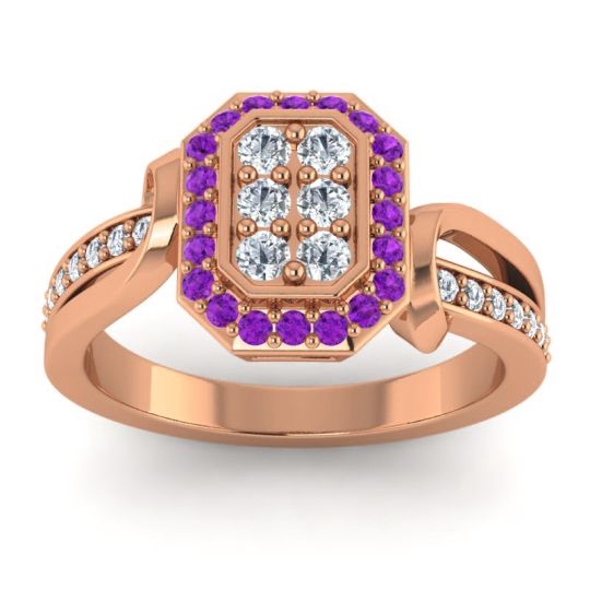 Simple Modern Pave Citra Ring