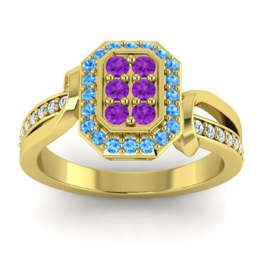 Simple Modern Pave Citra Ring