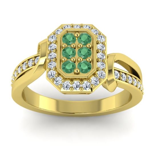 Simple Modern Pave Citra Ring