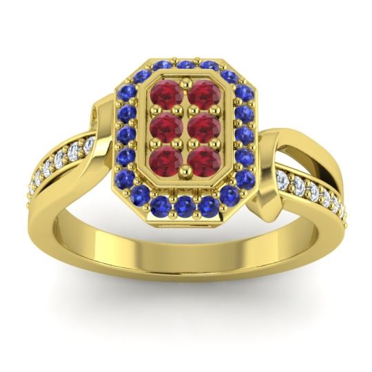 Simple Modern Pave Citra Ring