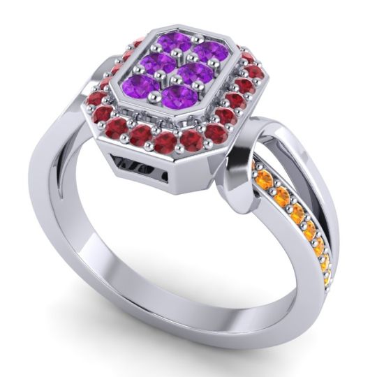 Simple Modern Pave Citra Ring