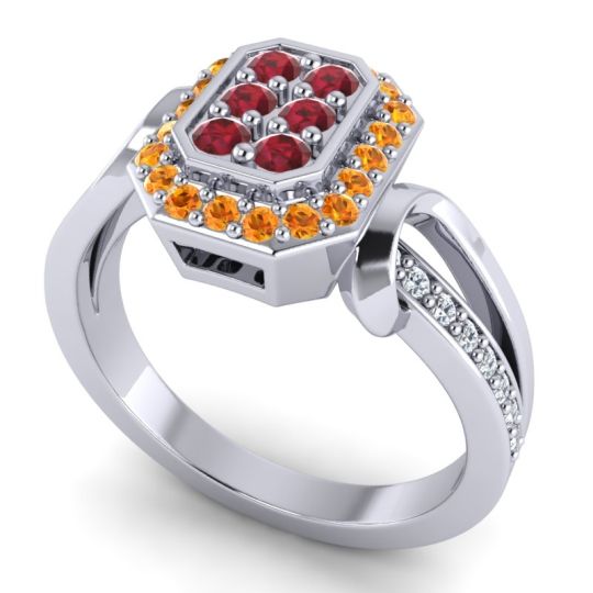 Simple Modern Pave Citra Ring