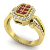 Simple Modern Pave Citra Ring