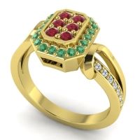 Simple Modern Pave Citra Ring