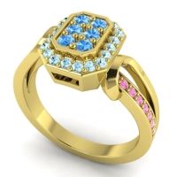 Simple Modern Pave Citra Ring