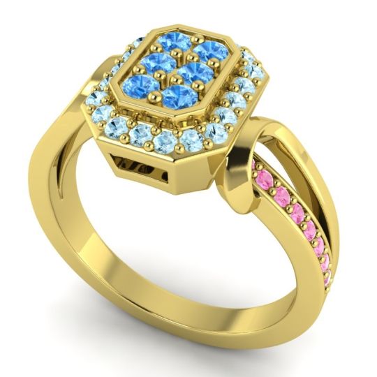 Simple Modern Pave Citra Ring