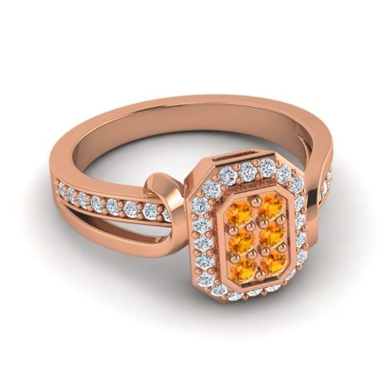 Simple Modern Pave Citra Ring