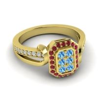 Simple Modern Pave Citra Ring