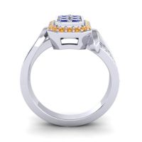 Simple Modern Pave Citra Ring